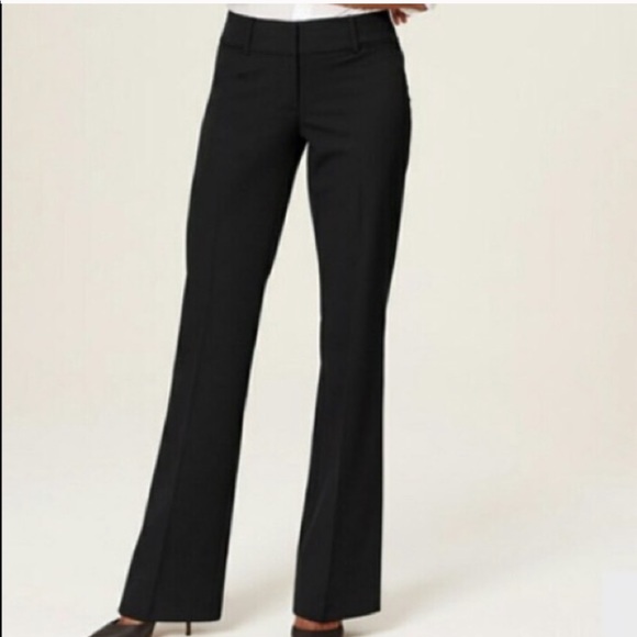 LOFT Pants - Ann Taylor LOFT Solid Black Trouser Pants Career